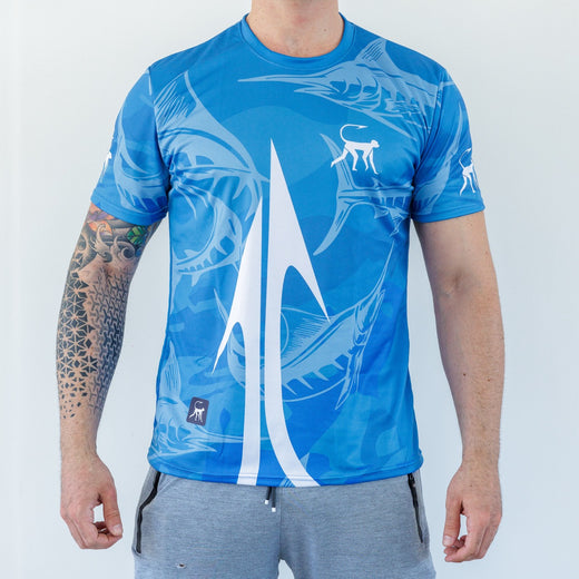 T-Shirt White Monkey Manica Corta